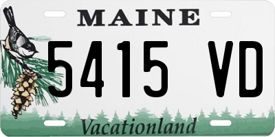 ME license plate 5415VD