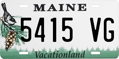 ME license plate 5415VG