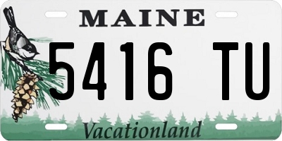 ME license plate 5416TU