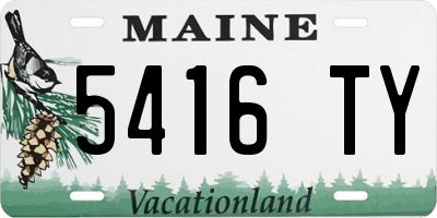 ME license plate 5416TY