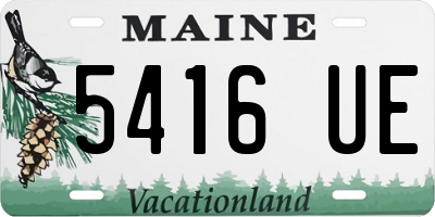 ME license plate 5416UE