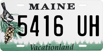 ME license plate 5416UH
