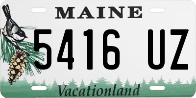 ME license plate 5416UZ