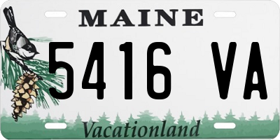 ME license plate 5416VA