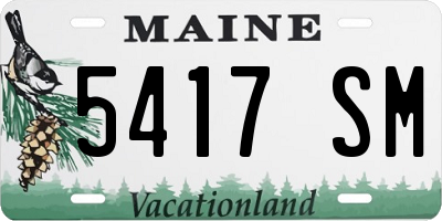 ME license plate 5417SM