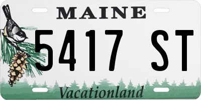 ME license plate 5417ST