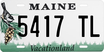 ME license plate 5417TL