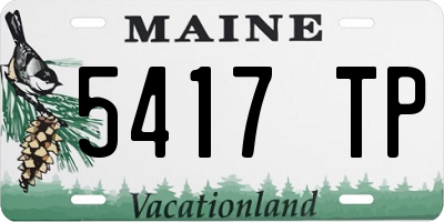 ME license plate 5417TP