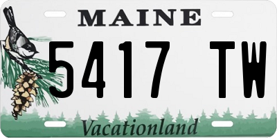 ME license plate 5417TW