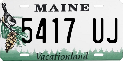 ME license plate 5417UJ