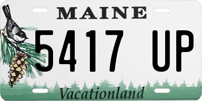 ME license plate 5417UP