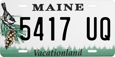 ME license plate 5417UQ