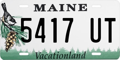 ME license plate 5417UT