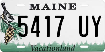 ME license plate 5417UY