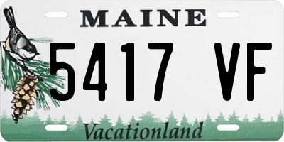 ME license plate 5417VF