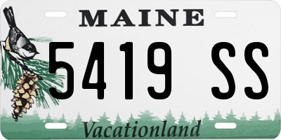 ME license plate 5419SS