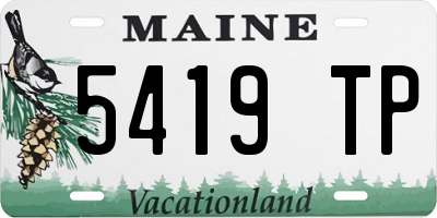 ME license plate 5419TP