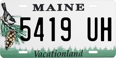 ME license plate 5419UH
