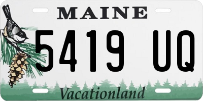 ME license plate 5419UQ