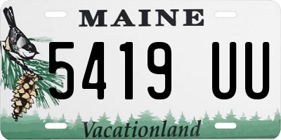 ME license plate 5419UU