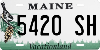 ME license plate 5420SH