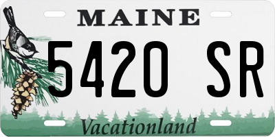 ME license plate 5420SR