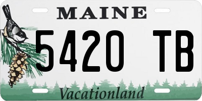 ME license plate 5420TB