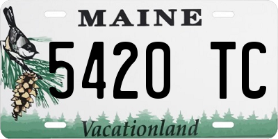 ME license plate 5420TC