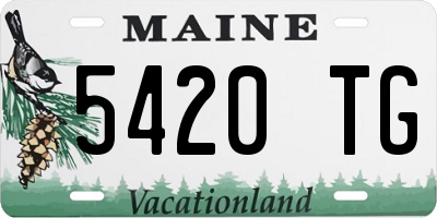 ME license plate 5420TG