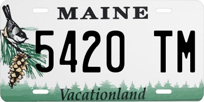 ME license plate 5420TM