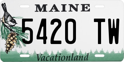ME license plate 5420TW