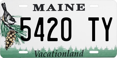 ME license plate 5420TY