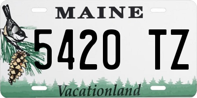 ME license plate 5420TZ
