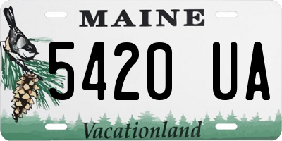 ME license plate 5420UA