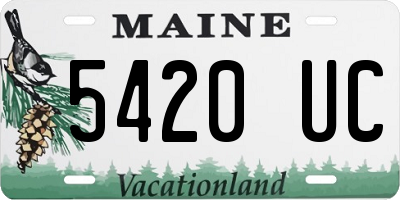 ME license plate 5420UC