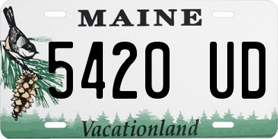 ME license plate 5420UD