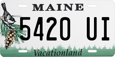 ME license plate 5420UI