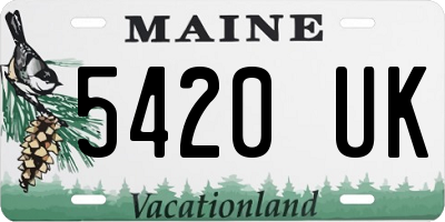ME license plate 5420UK