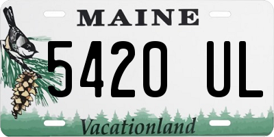 ME license plate 5420UL