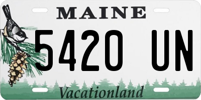 ME license plate 5420UN