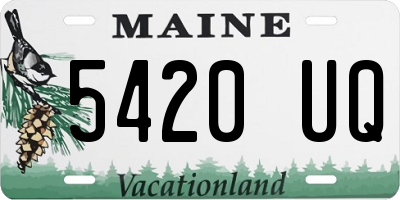 ME license plate 5420UQ