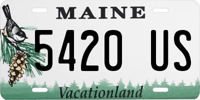 ME license plate 5420US