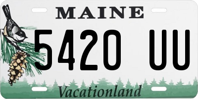 ME license plate 5420UU