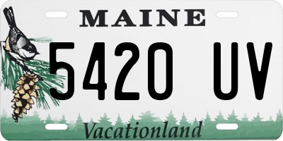 ME license plate 5420UV