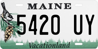 ME license plate 5420UY