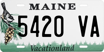 ME license plate 5420VA