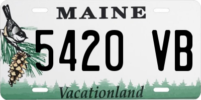 ME license plate 5420VB