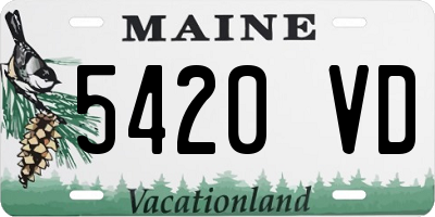 ME license plate 5420VD