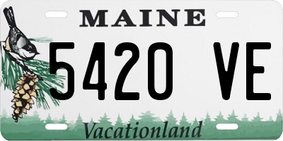 ME license plate 5420VE
