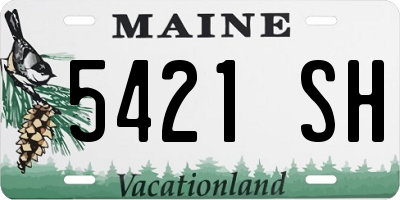 ME license plate 5421SH